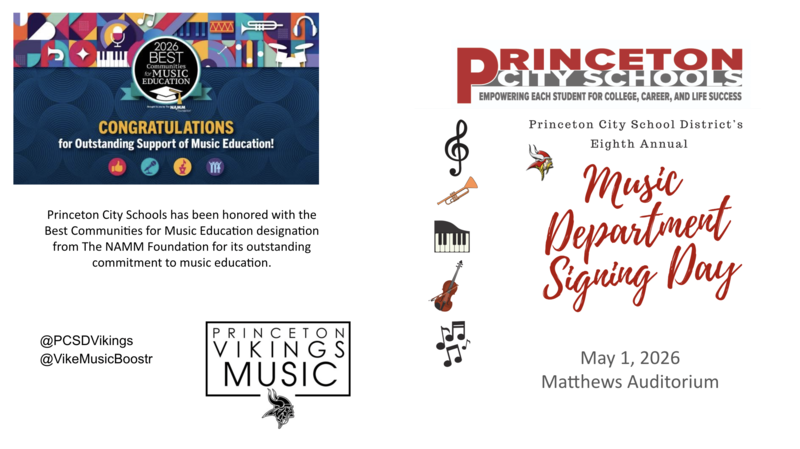 Front and back covers of the Music Signing Day Program