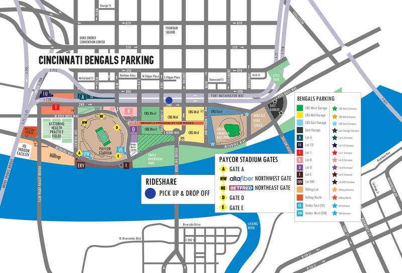 Cincinnati Bengals parking for Paycor Stadium