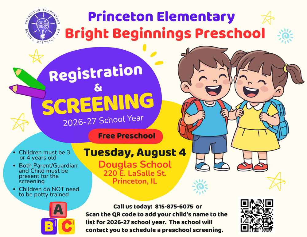 Preschool Registration and Screening 2026-27
