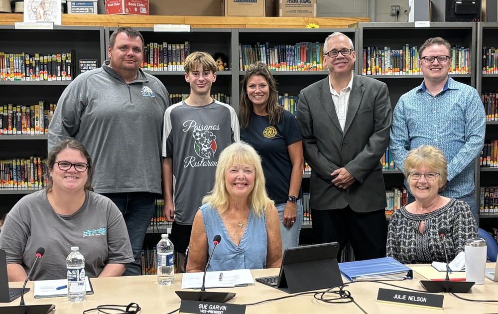 PES School Board Members and September Student of the Month Theo Bonucci