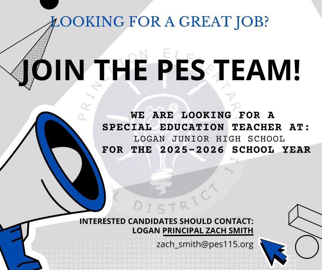 Job posting for Special Education Teacher at Logan Jr. High for the 2025-2026 School Year