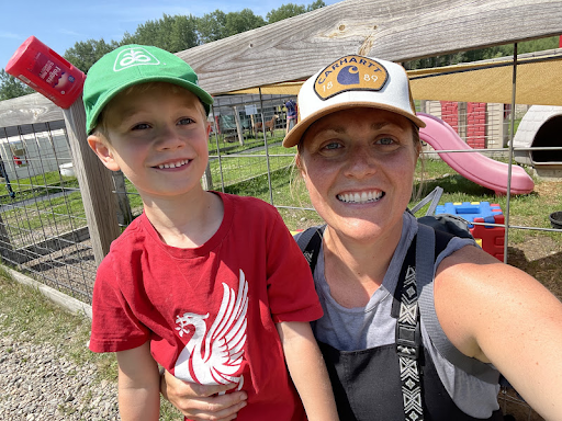 Picture of new Logan Junior High staff member Jaimie Munson and her son