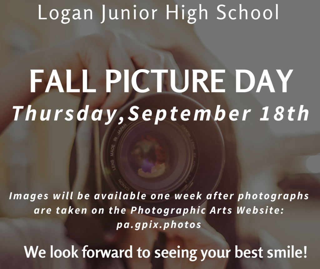 Announcement for Logan Fall Picture Day, this Thursday, September 18th