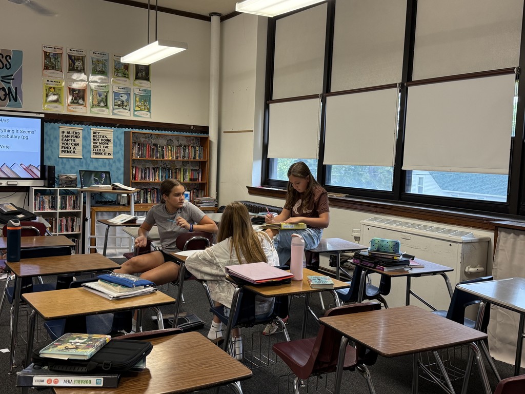 Students in Mrs. Michel's class working in groups