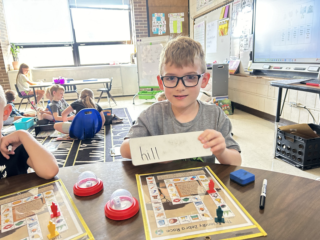 Students in Mrs. Grieff's first grade class working on phonics skills.