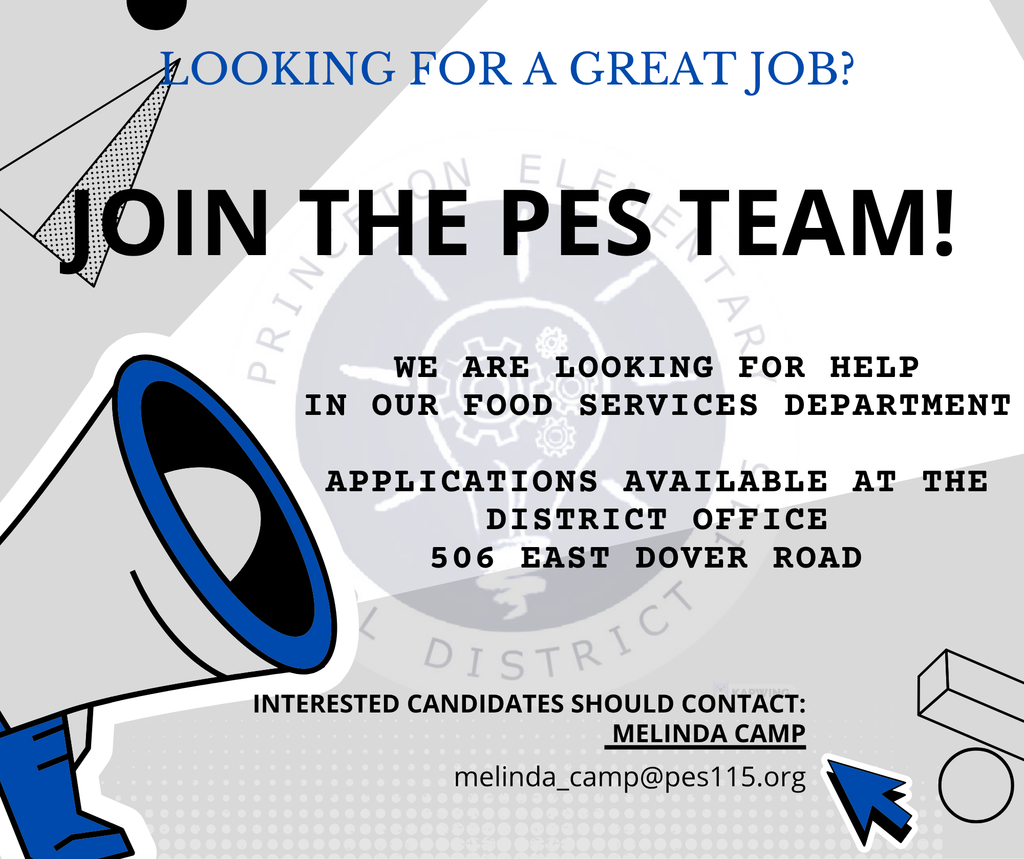 Job posting for help in our Food Services Department