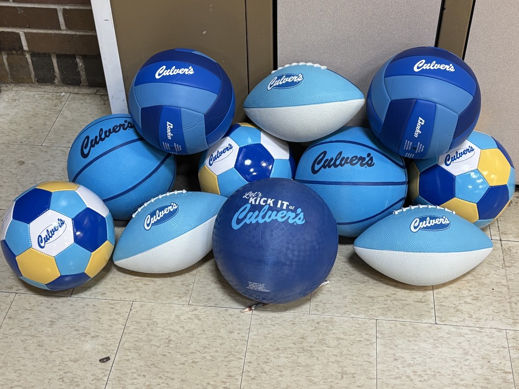 A selection of playground balls from Culvers