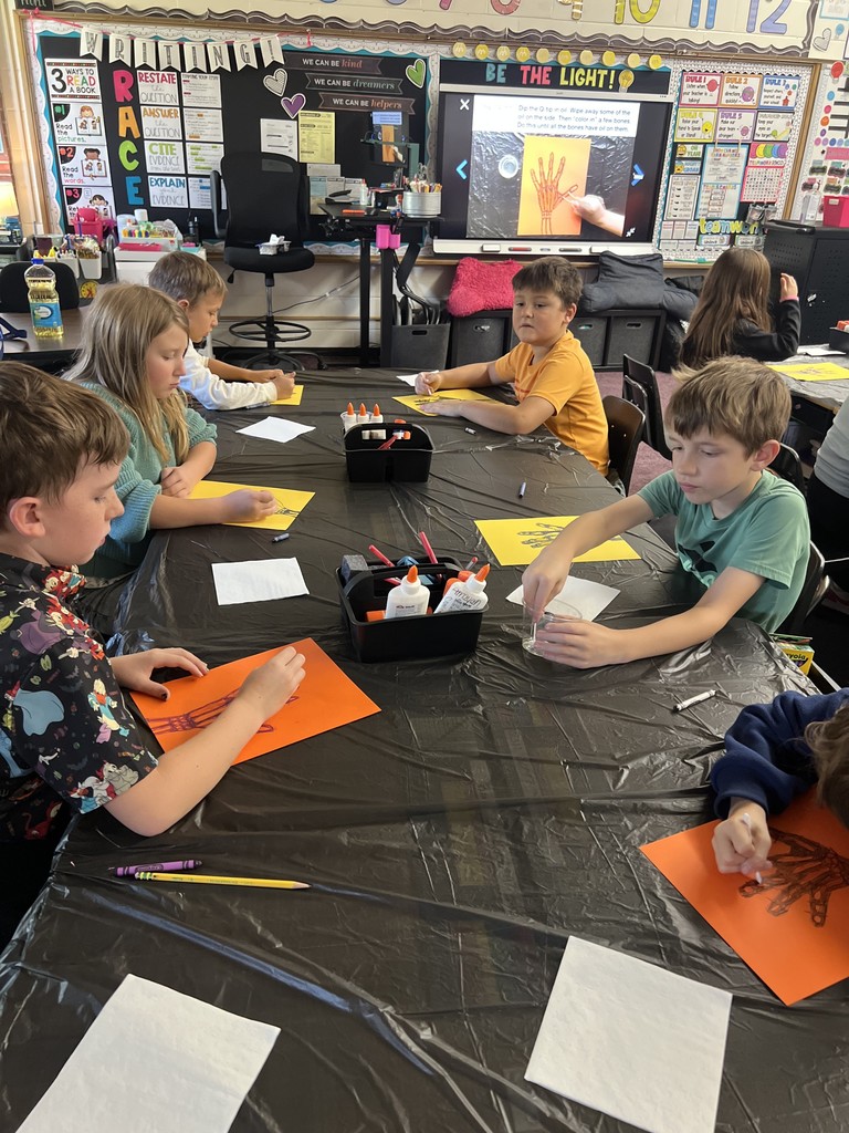 Third grade students participating in a Mystery Science project