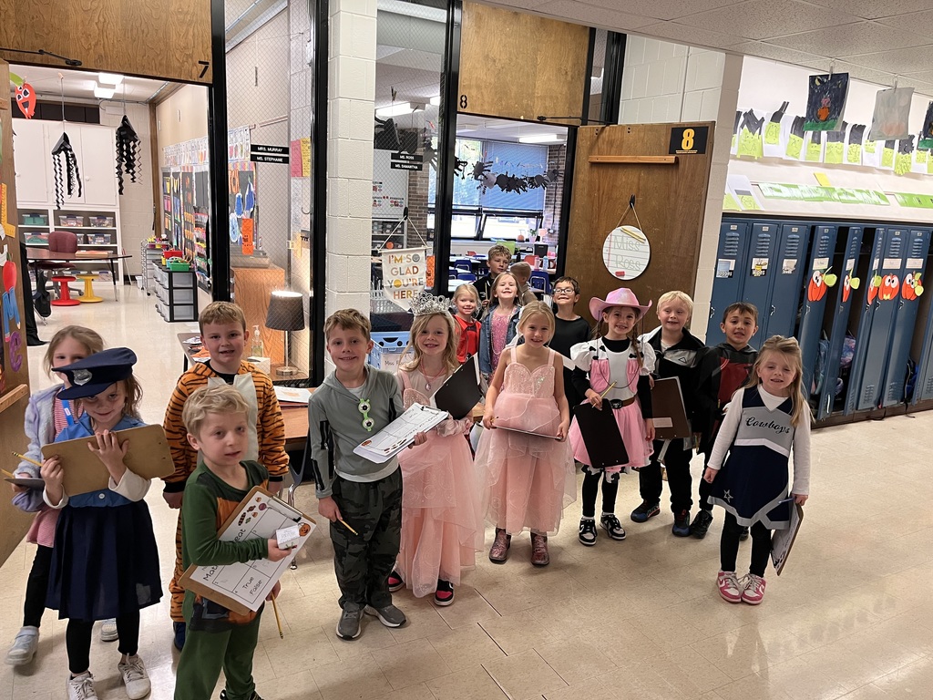 Jefferson First Graders doing Math or Treat on Friday of last week.