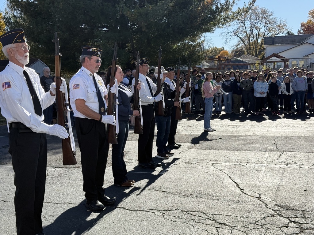Area veterans attending Logan Junior High School's annual program.