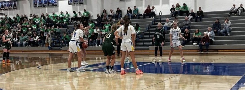 7th Grade Girls Basketball team playing in IESA State Tournament