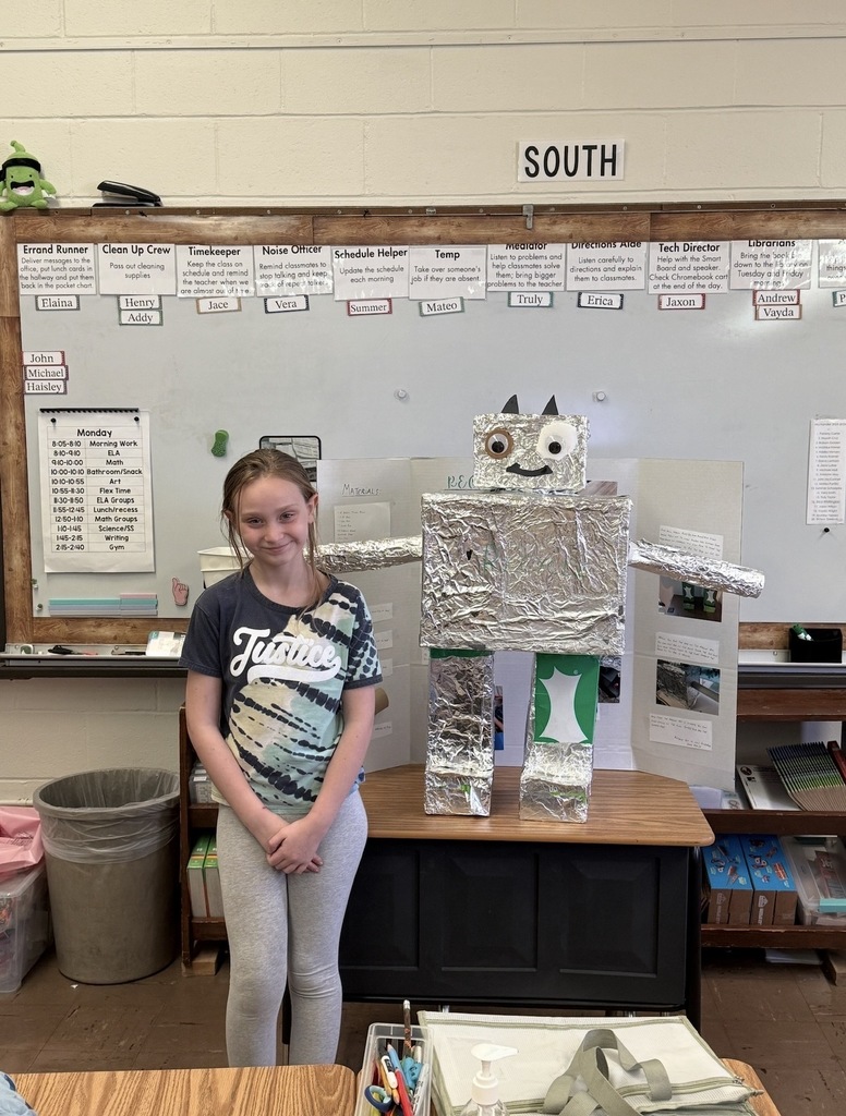 Third graders show off Earth Day Trash to Treasure Projects