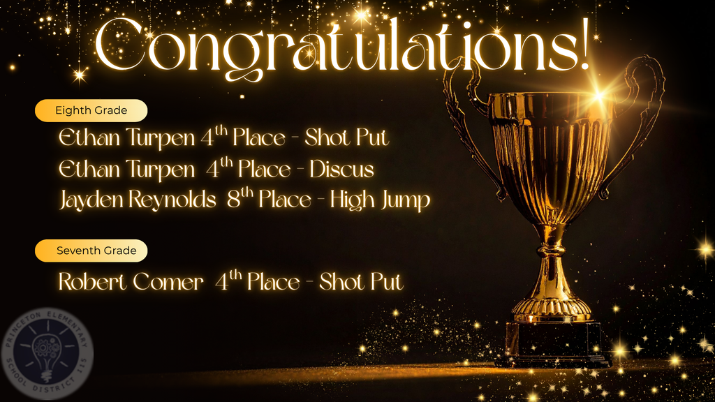 Infographic congratulating Logan students who medaled at the State Track and Field Meet over the weekend.