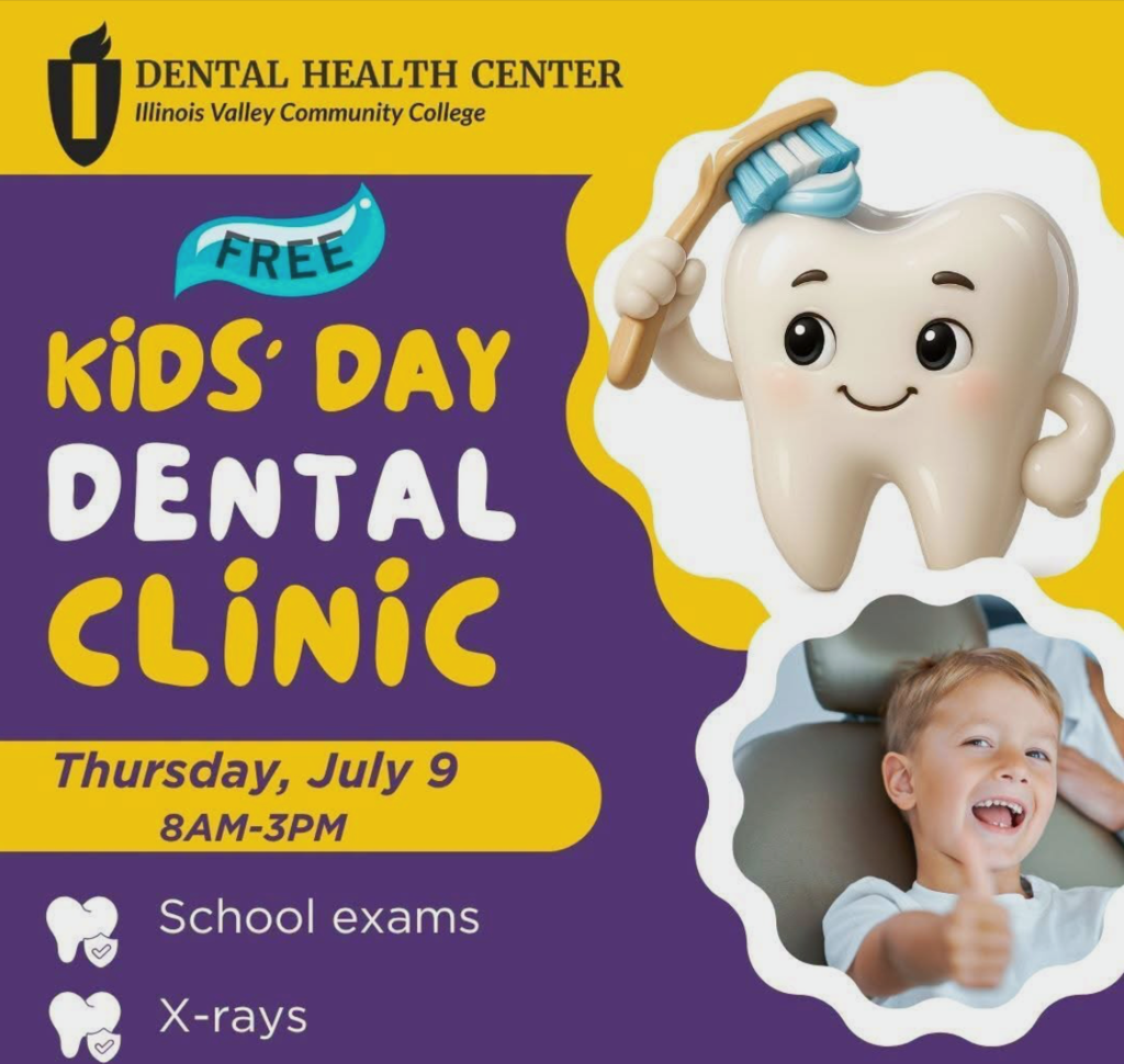 Infographic announcing Free Kid's Day Denlat clinic
