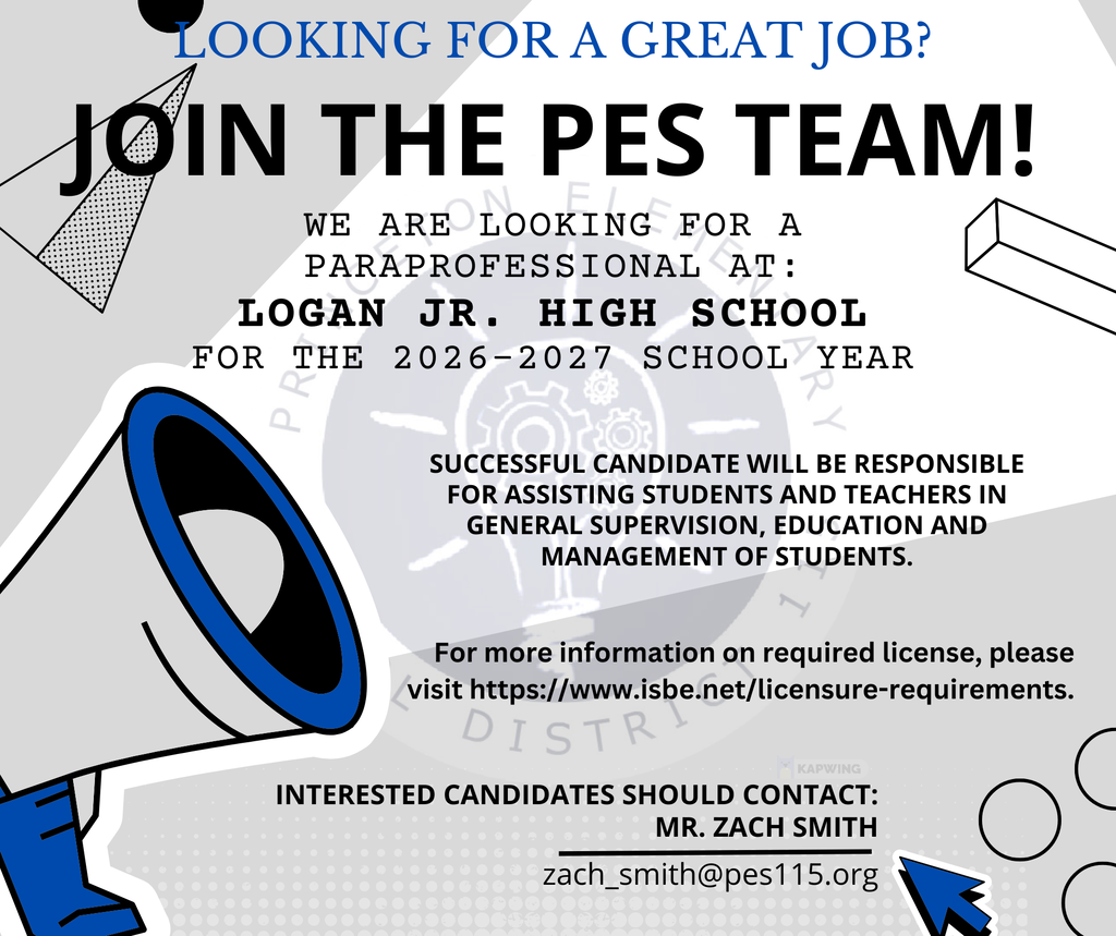 Job Posting for available ParaProfessional position at Logan Jr. High