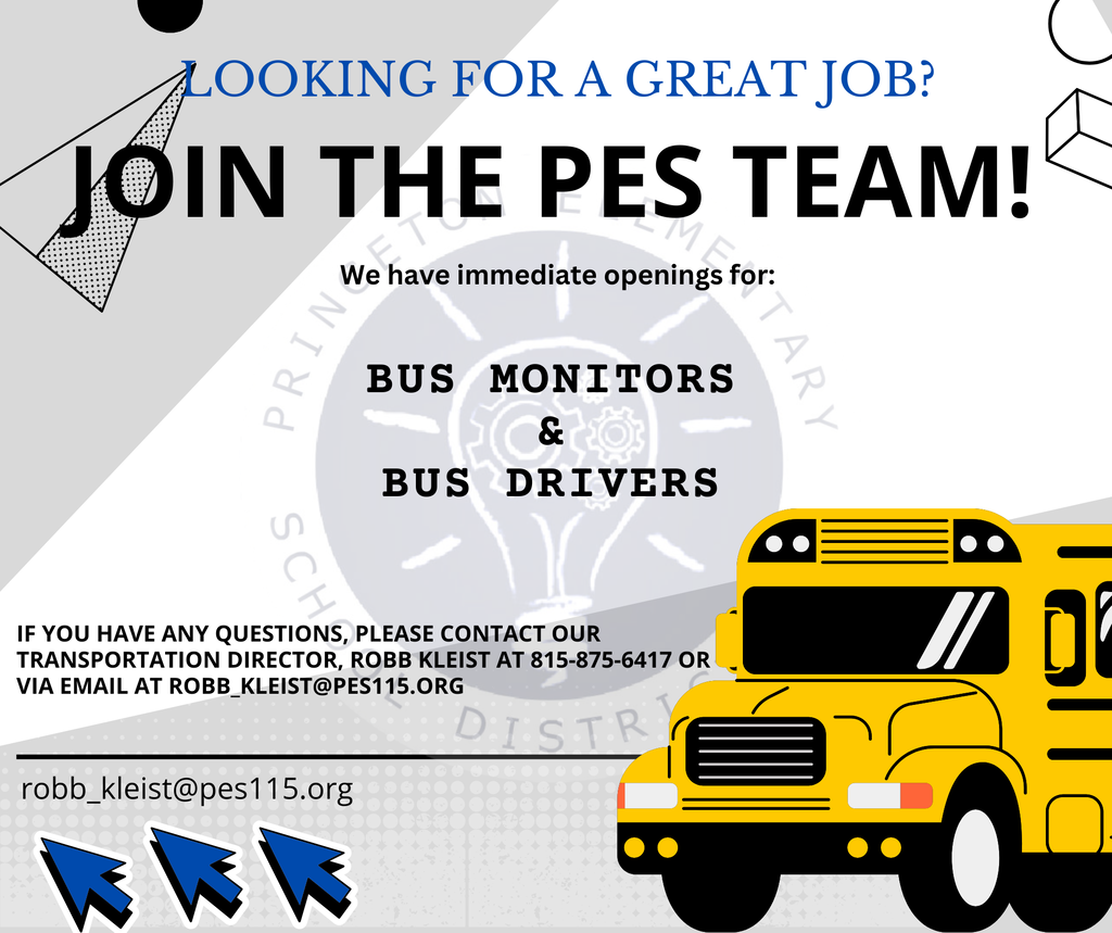Infographic Job Posting announcement for Bus Drivers and Bus Monitors