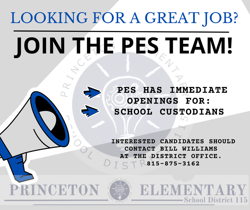 Infographic job posting for open Custodian position