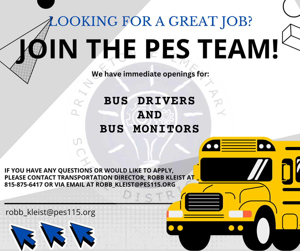 infographic job posting for bus drivers and bus monitors!