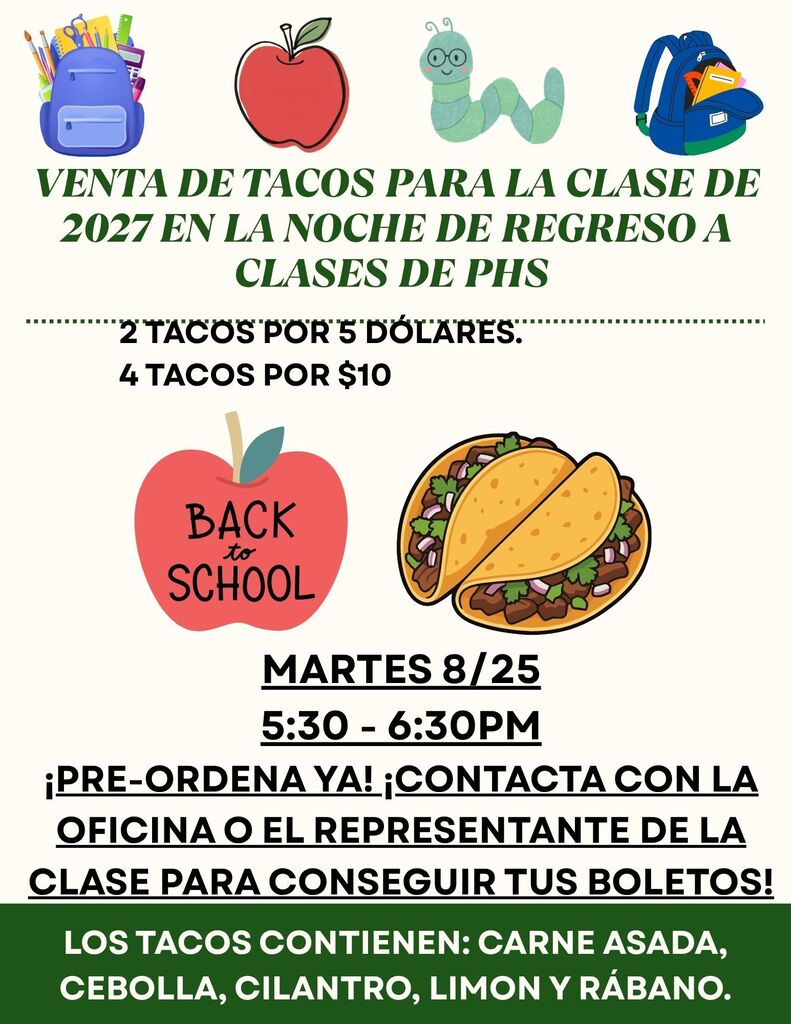 taco fundraiser spanish