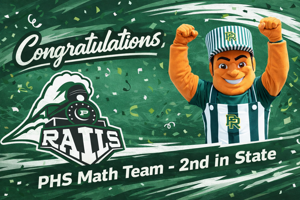 Rowdy Rail Celebrates PHS Math Team 2nd Place State Finish