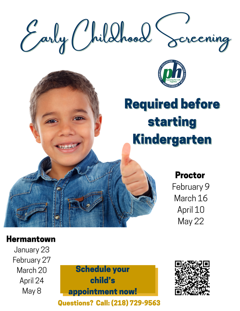Early Childhood Screening helps us learn more about your child’s growth and development—and it’s free! Spots are available, so schedule your appointment today and support your child’s readiness for school.