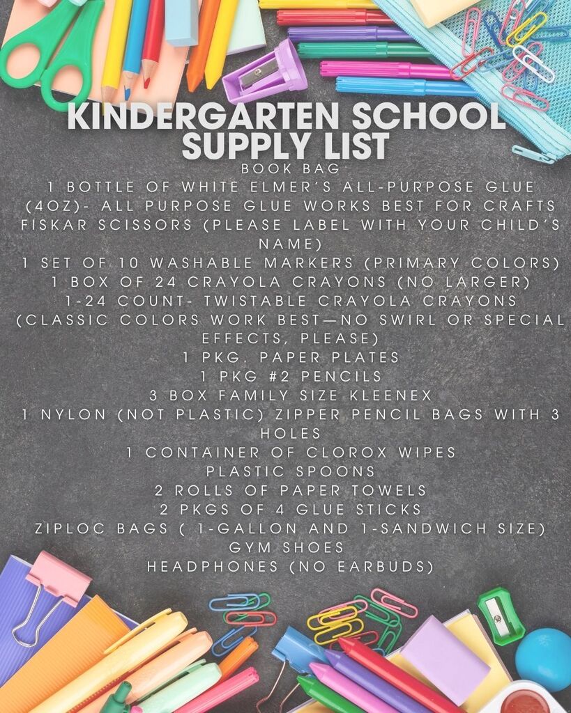 kindergarten list