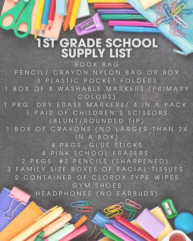 1st grade list