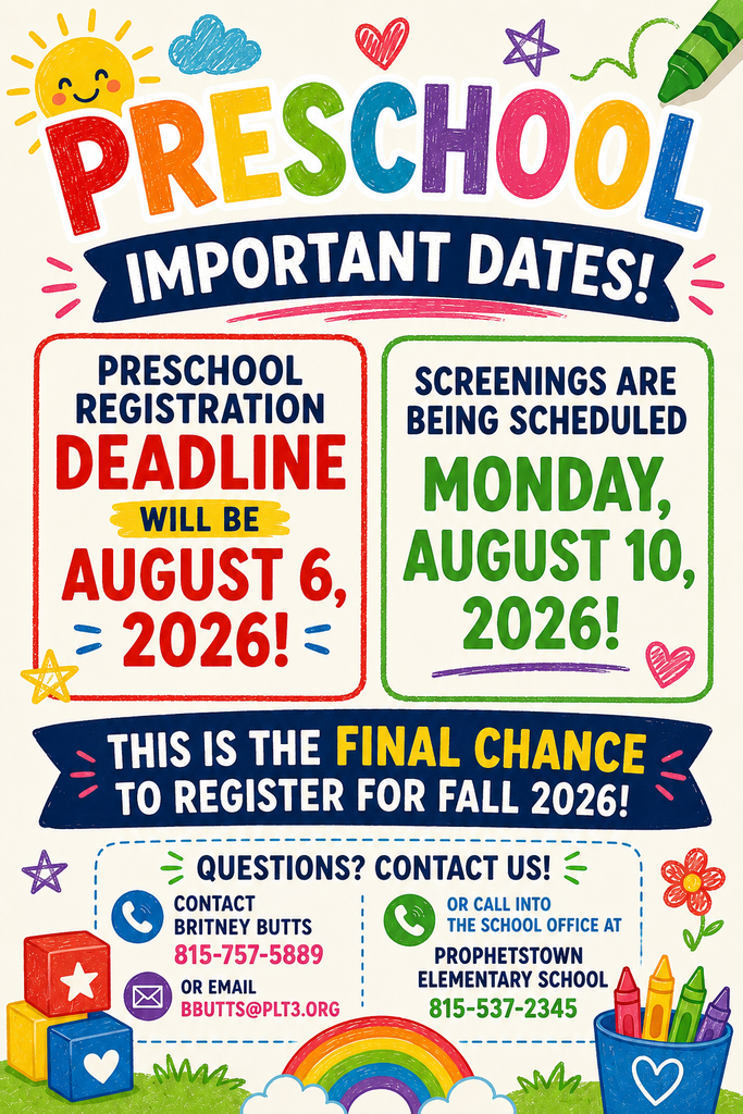 PreK Reminders