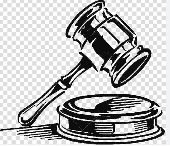line art of a gavel
