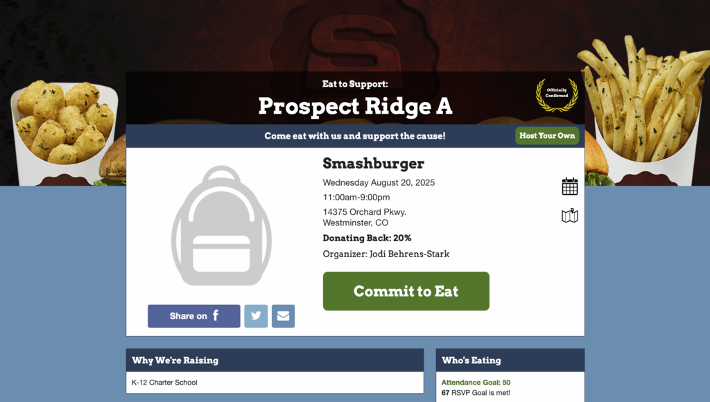 Smashburger Fundraiser