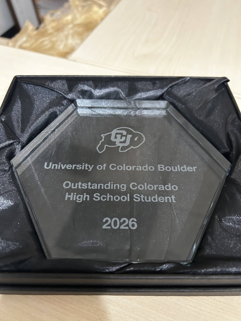CU Boulder Outstanding Colorado HS Student Award 2026