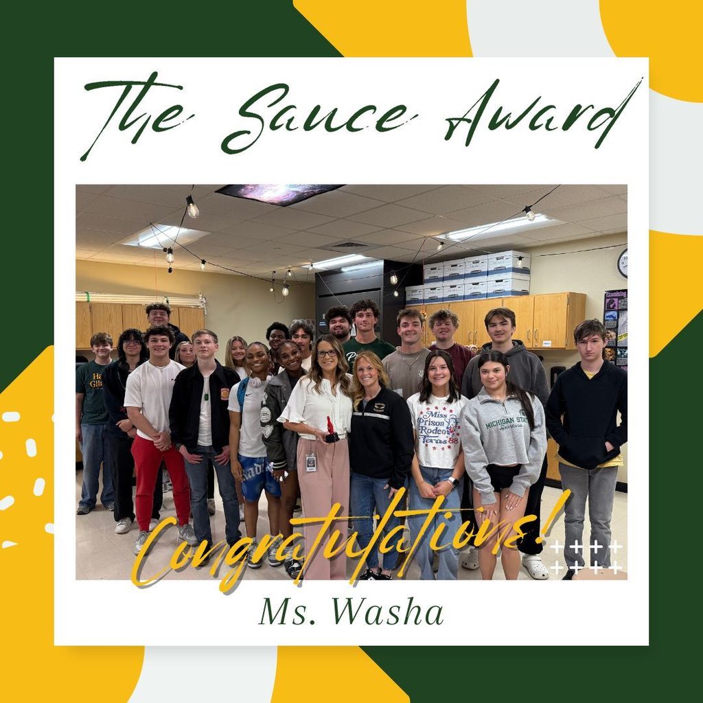 Sauce Award winner - Ms. Washa
