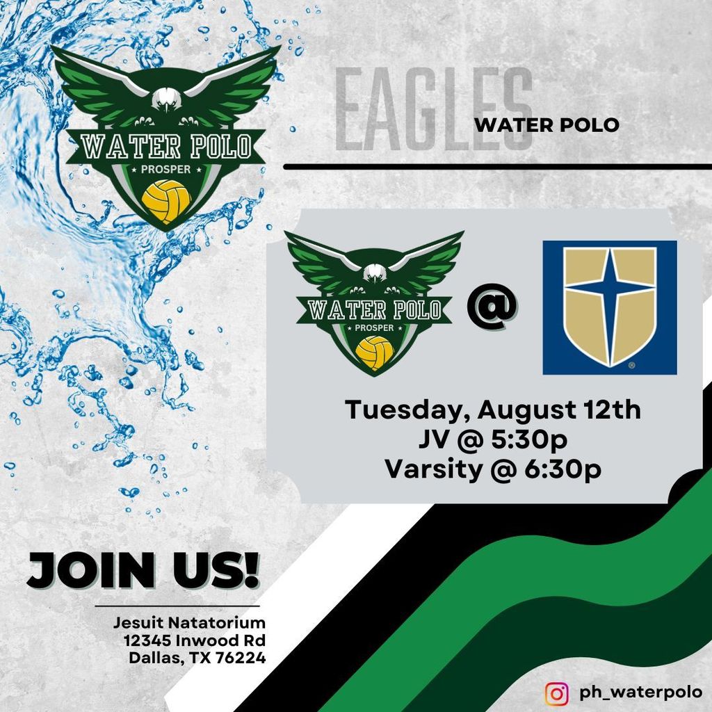 eagle water polo logo with water splash