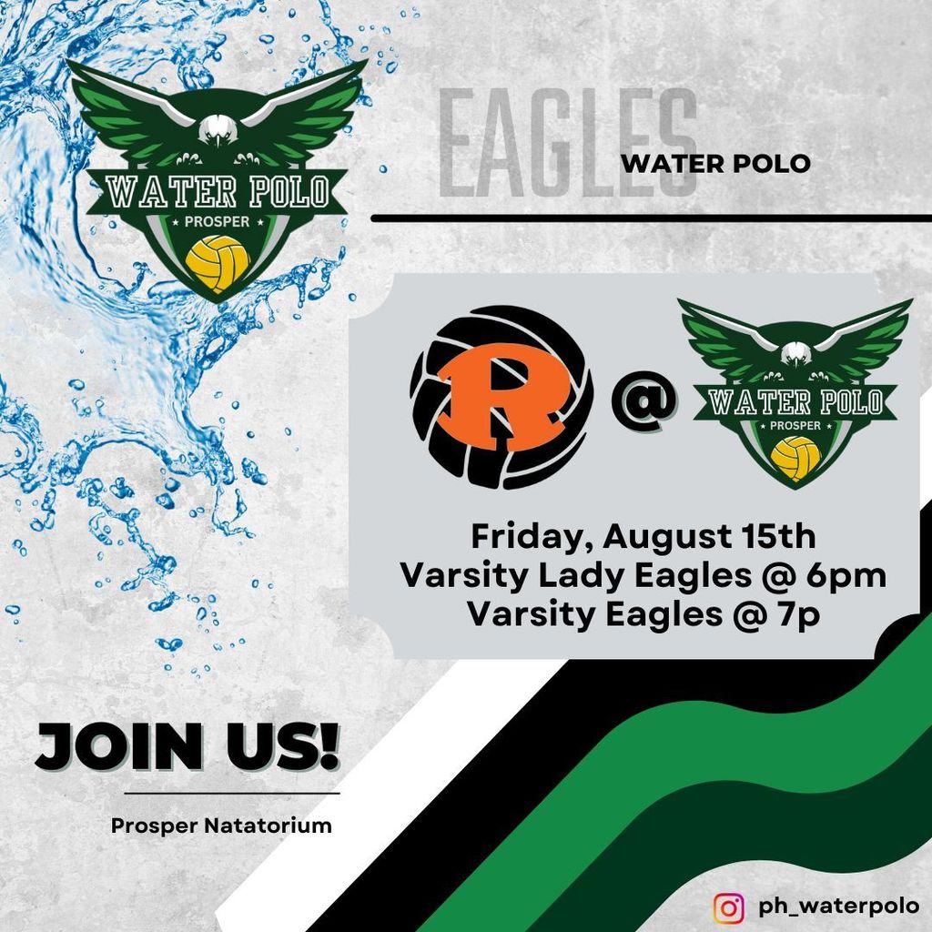 Water splash and green stripes with eagle logo