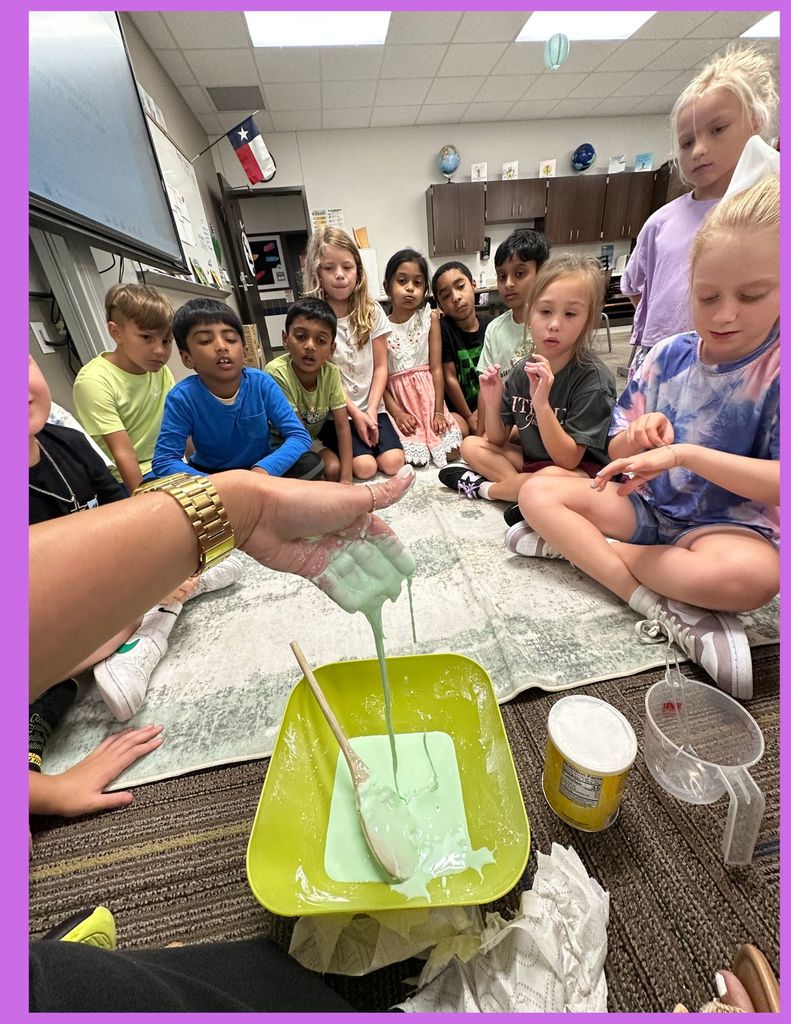 Second graders in Mrs. Heaton’s class made Oobleck after learning all about properties of matter, including solids and liquids. We had a blast!!