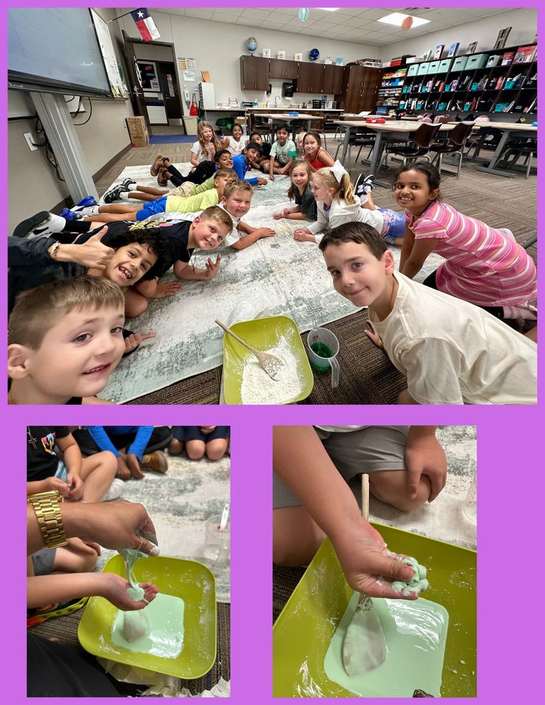 Second graders in Mrs. Heaton’s class made Oobleck after learning all about properties of matter, including solids and liquids. We had a blast!!