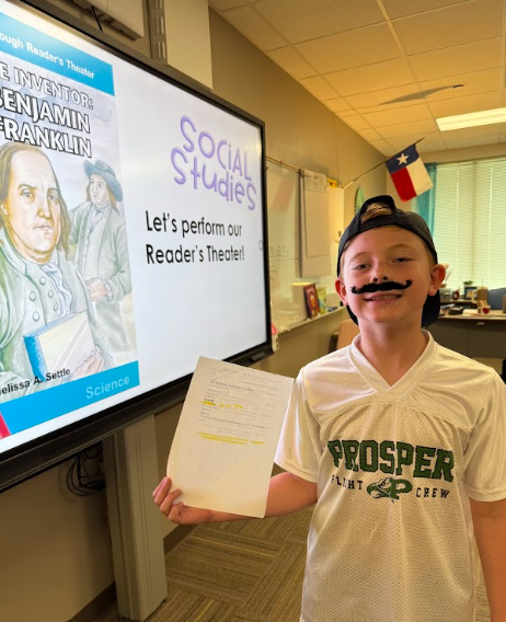 Students in Mrs. Villani's Third Grade Class performed a Reader's Theater in Social Studies about Benjamin Franklin last week.