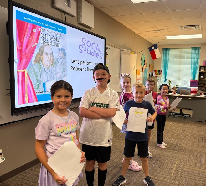 Students in Mrs. Villani's Third Grade Class performed a Reader's Theater in Social Studies about Benjamin Franklin last week.