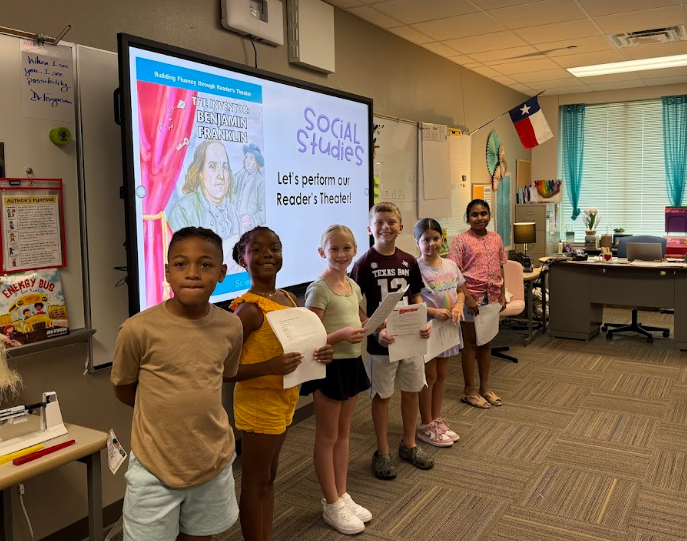 Students in Mrs. Villani's Third Grade Class performed a Reader's Theater in Social Studies about Benjamin Franklin last week.