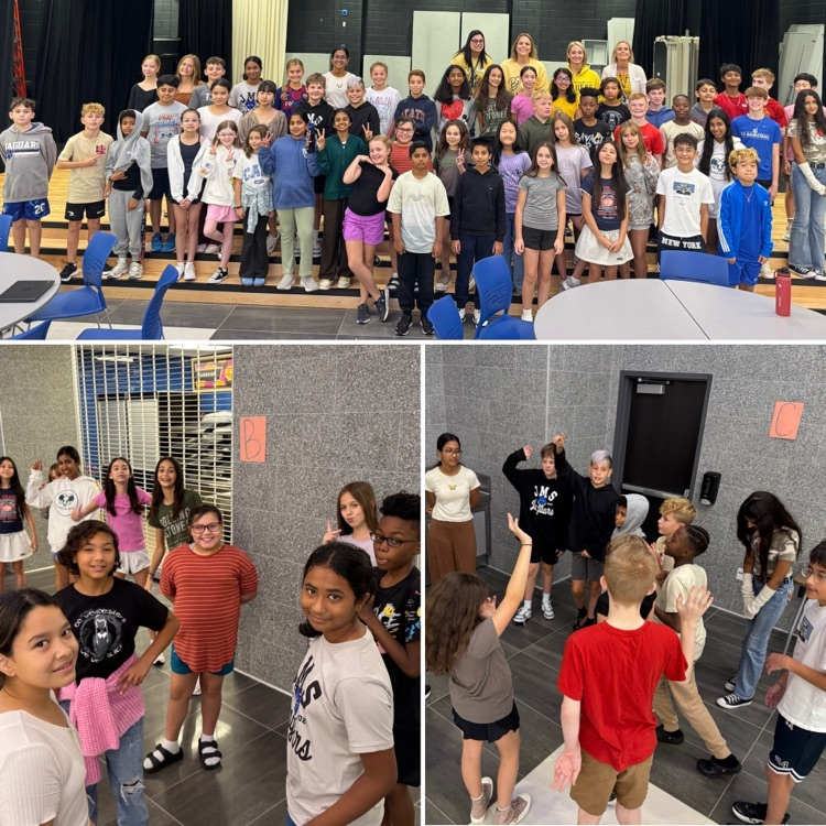 students playing four corners game
