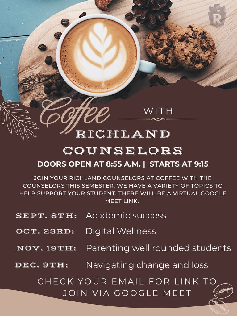 Coffee with Richland Counseors -Academic Success