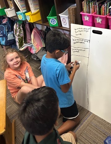 Contraction partner work in second grade.