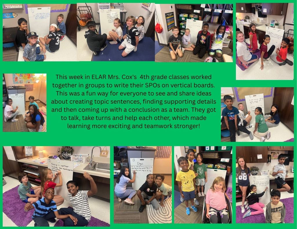 Fourth Grade Vertical Boards