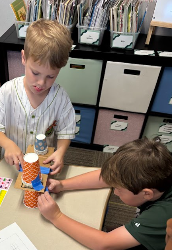 Second Graders building bridges