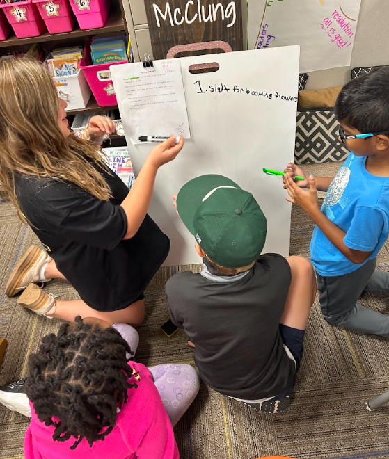 Third grade enjoyed analyzing fall sensory poems.