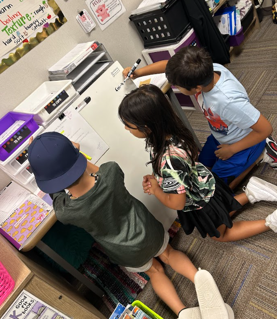 Third grade enjoyed analyzing fall sensory poems.