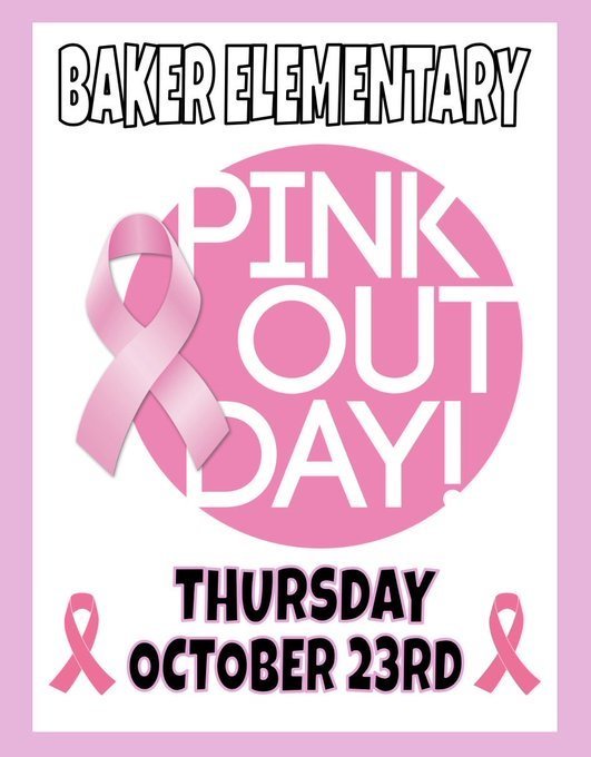 Baker Elementary Pink Out Day