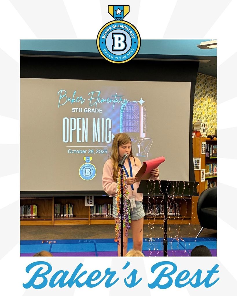 Baker Elementary 5th Grade Open Mic