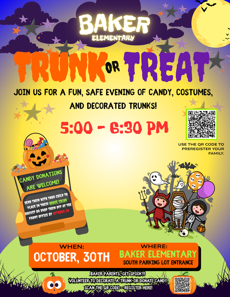 Baker Elementary Trunk or Treat