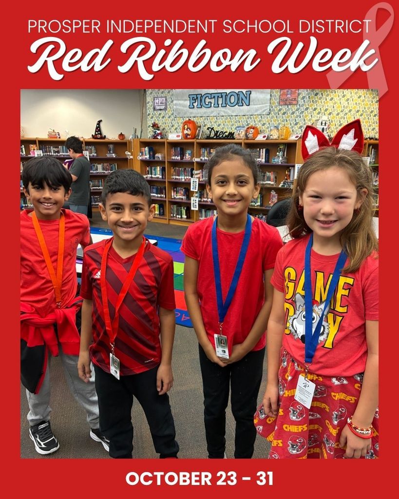 Baker Elementary Rally in Red for Red Ribbon Week
